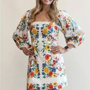 NWT Cara Cara Multicolor Floral Long Sleeve Dress